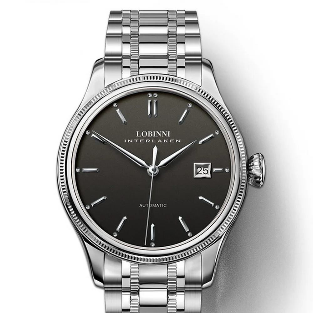 men watch p3 Мужские наручные часы, мужские автоматические часы LOBINNI, мужские роскошные часы, механические наручные часы, швейцарский бренд, водонепроницаемые часы - Цвет: men watch p3