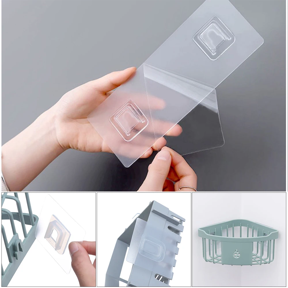 Yeegout 4 pièces Vis transparent autocollant pour support pour crochets de salle de bain sans perçage 