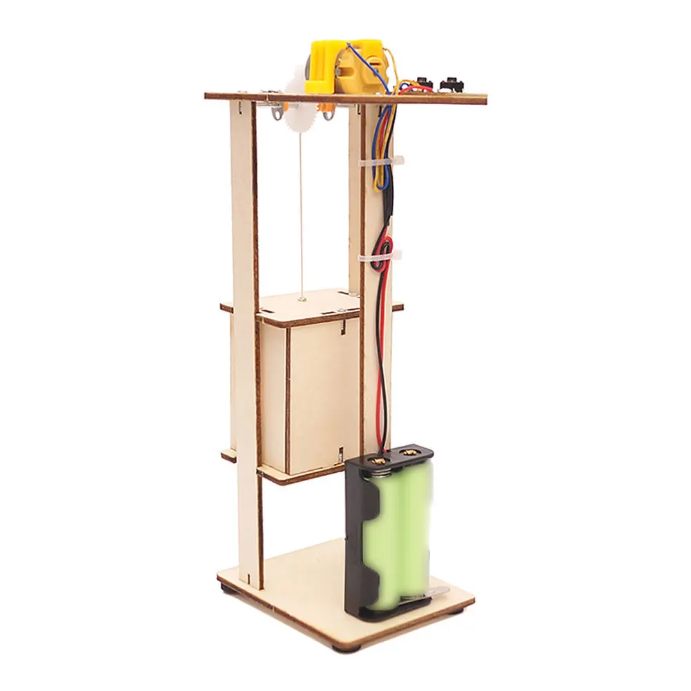  DIY Elevator Toy DIY Assemble Simulate Electric Lift Model Toys Science Experiment Teaching Tools