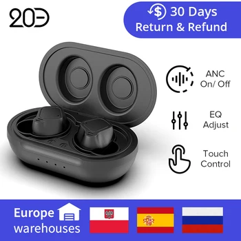 

DualRad/ 20 Decebel TWS Earbuds ANC ON/OFF Smart Control Bluetooth 5.0 Hybrid Active Noise Cancelling