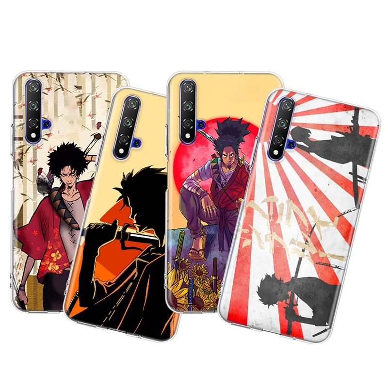 Силиконовый чехол с аниме Samurai Champloo для Honor 20 30 20S 20E 30i 30S V20 V30 Lite Pro Plus 5G прозрачный