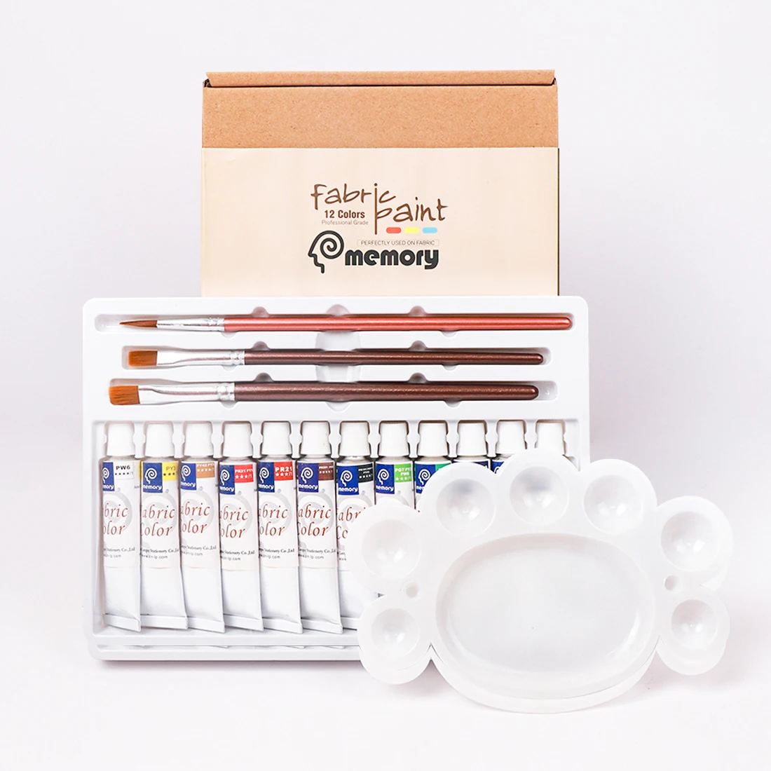 Набор красок для акриловой ткани Memory 12 цветов краситель текстильного искусства