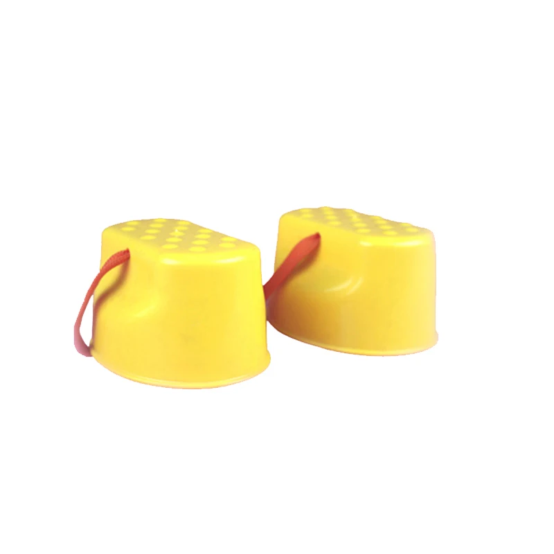 JIMITU 1 пара Детская уличная пластмассовая балансировочная тренировка улыбающееся лицо ходули для прыжков обувь игрушка-ходунок забавные спортивные игрушки подарок для детей - Цвет: Yellow