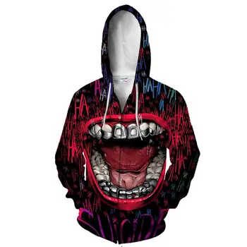 

2019 novos men and women 3D Personagem Zipper hoodie de Anime Hoodies Moda Pullover Encabea Super Hoodies Jaqueta Big size 6 xl