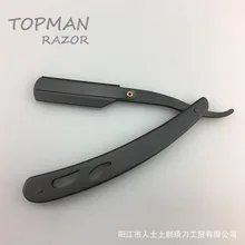 Black Razor Exit Razor Eyebrow Knife Holder Vintage Razor Shaving Knife Men Shaving Barber Tools G1105