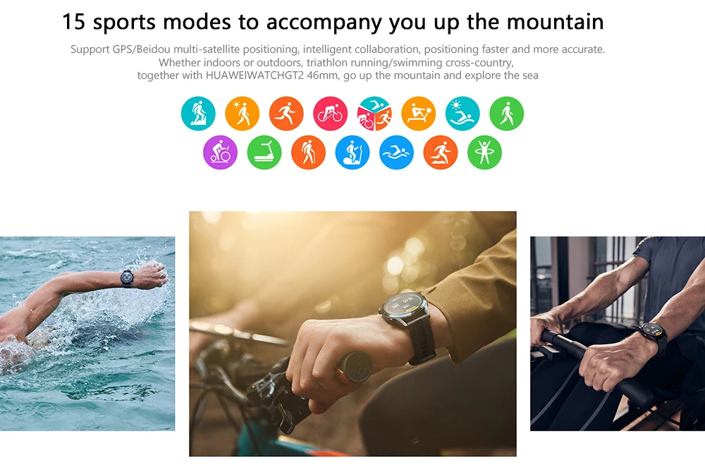 Huawei Watch GT/GT 2 Смарт-часы Bluetooth 5,1 может говорить о крови кислородный трекер Spo2 музыкальный плеер часы для Android IOS