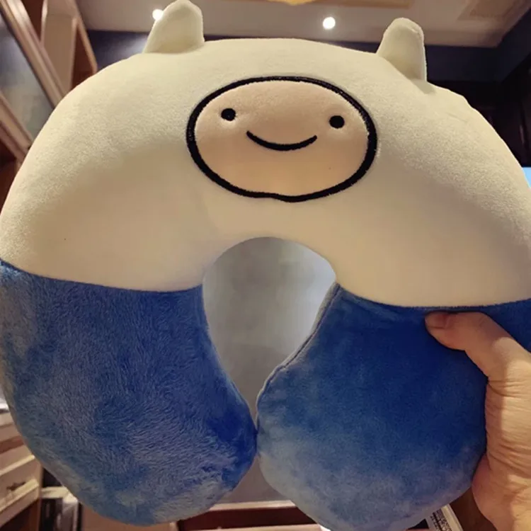 Adventure Time u-образная подушка, подушка для шеи, Автомобильная подушка для путешествий, мягкая подушка, Шейная Подушка с капюшоном, удобная, высокое качество, подарок
