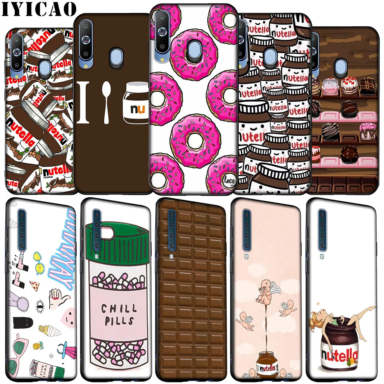 

IYICAO Chills Pills Chocolate Nutella Soft Silicone Case for Samsung Galaxy A70 A50 A60 A40 A30 A20 A10 M10 M20 M30 M40 Cover