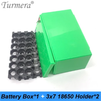 

Turmera 18650 Rechargeable Li-ion Battery Storage Box with 3x7 Bracket for 12V 24V Uninterrupted Power Supply and E-bike Battery
