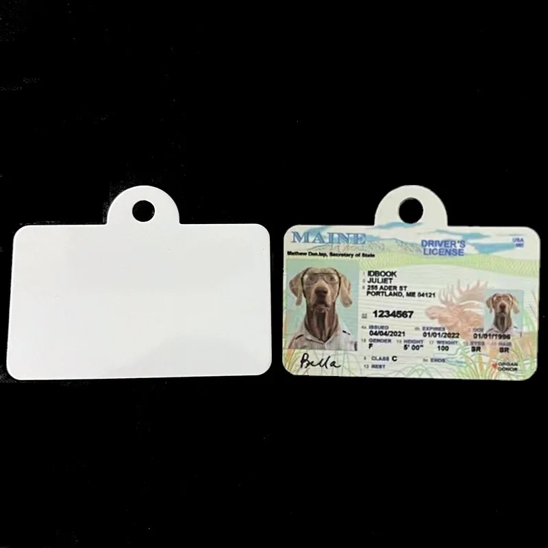 DIYSublimationMetalBlanksKeyringsDogTagsBothsidesWhite