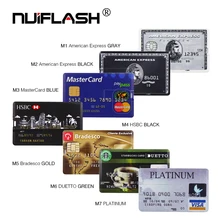 บัตรเครดิตธนาคาร HSBC บัตรมาสเตอร์การ์ด Bradesco Memory Stick แฟลช USB 8GB 16GB Pendrive USB Flash Drive 32GB 64GB ไดรฟ์ปากกา 128GB(China)