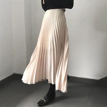 Anglo-американский Юань будет Корея шик ретро жемчуг плиссированные юбки