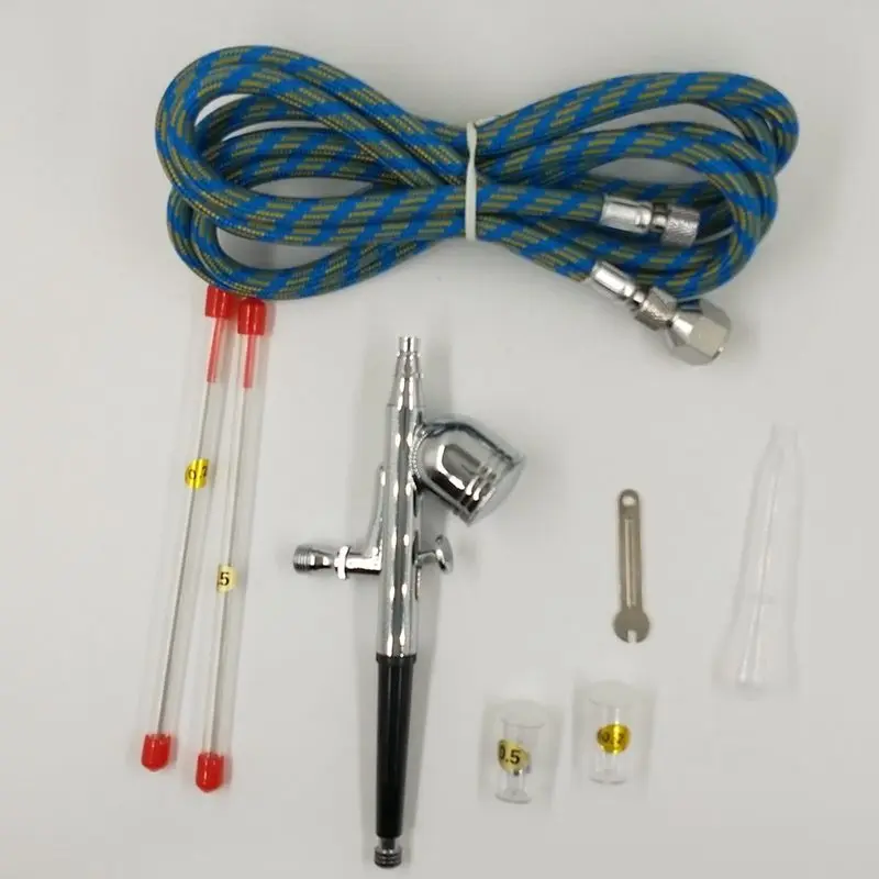 0.2mm/0.3mm/0.5mm 7Cc Cup Professional Double-Action Trigger Air-Paint Control Airbrush For Art-And-Craft Projects Tattoo Deta