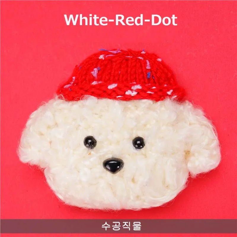 White-Red-Dot Для Air-Pods Pro Чехол вязаный плюшевый анти-потеря защитный чехол Чехлы с принтом из мультфильма для Airpods 3 беспроводные Bluetooth наушники аксессуары - Цвет: White-Red-Dot