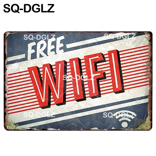 [SQ-DGLZ] без wifi табличка металлическая вывеска винтажный Бар Декор Оловянная вывеска винтажный Бар Декор металлическая доска для постера - Цвет: 1333