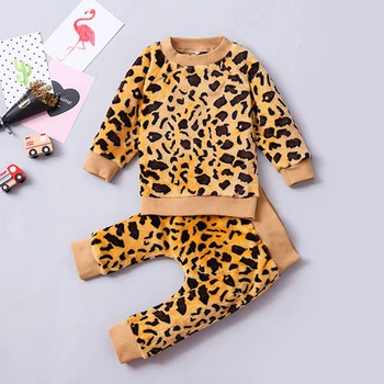 

Melario Baby Girls Clothes Autumn Winter Fashion Leopard Print Clothes Boys Outfits Casual Children Clothing Suits