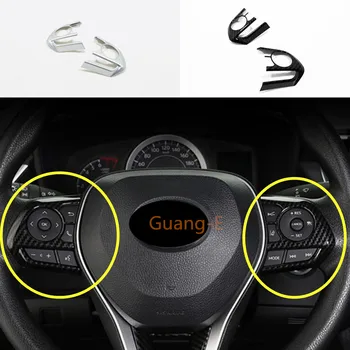 

For Toyota Corolla Altis 2019 2020 Car Styling Inner Inside Detector Stick Steering Wheel Button Interior Kit Trim Frame 2pcs