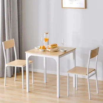 

Modern Minimalist Dining Table + 2 Stools Dining Living Room Small Space Comfortable Table chairs Corrosion Resistant Furniture