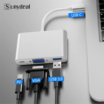 

USB C Hub for Macbook Pro Multi USB 3.0 Hub Type C Hub HDMI PD Adapter for iPad Pro OTG Splitter Charging USB C Dock