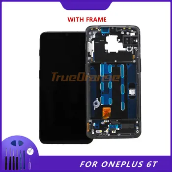 

Original 6.41" Amoled Display For Oneplus 6T LCD Touch Screen Digitizer Assembly With Frame Replacement A6010 A6013