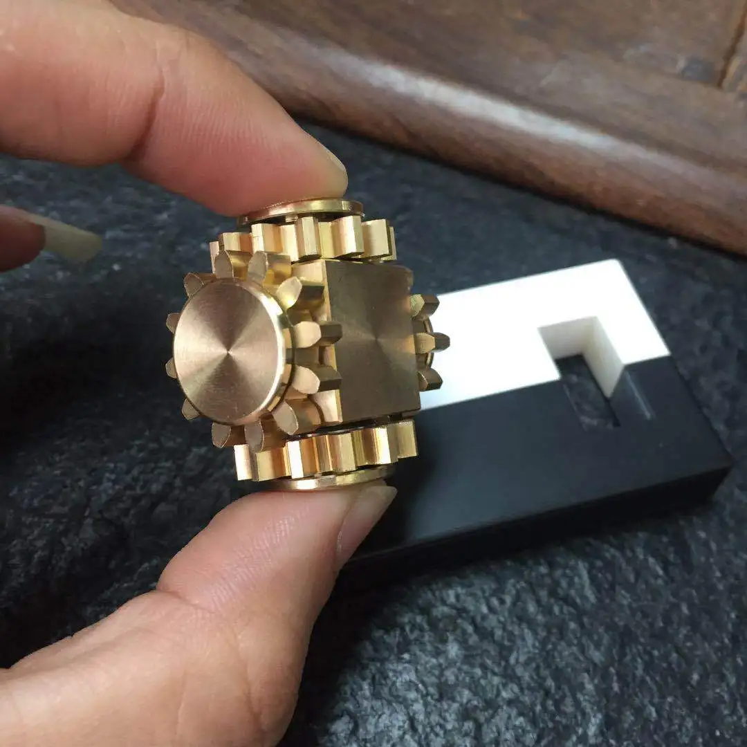 Fine Copper Series Bullets Six-Arm Jingang Adult Decompression Superhuman Toy Colorful Finger Fingertip EDC Spinner