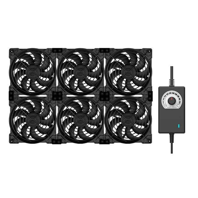 12cm High Speed Large Air Volume 100V 110V 220V Btc Mining Machine Workstation Cabinet 120MM  Server Case Cooling System Fan Kit Hydraulic 6B Fans