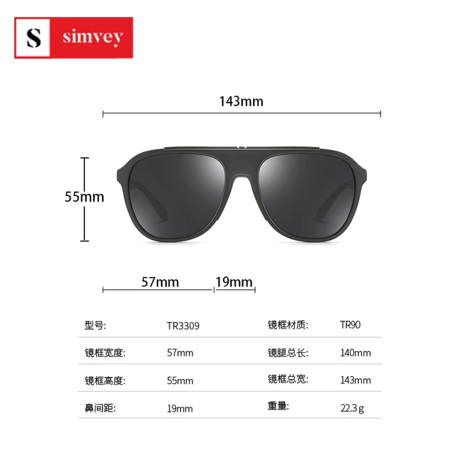 Classic Oversized Aviator Sunglasses Vintage Men Polarized Driving Sunglasses Plus Size TR90 3