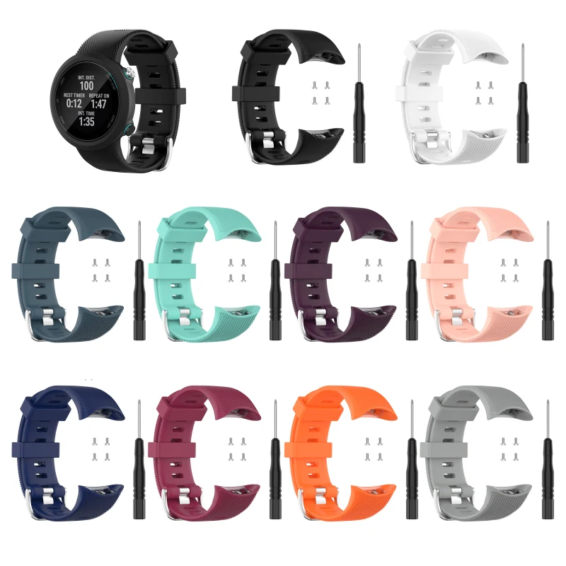 10 Colors TPU Translucent Strap For Garmin Swim 2 Smart Watch Band Waterproof Cover Accessories |
