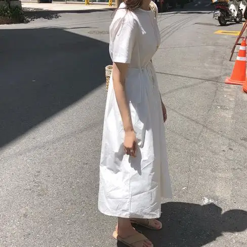 New Women Oversize Loose Shirt Dress Short Sleeve Dress Single-Breasted Midi Party Dress Vestidos De Verano DJ455