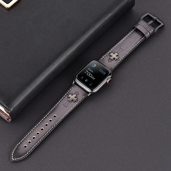 Высокое качество из натуральной кожи петлевой для Apple Watch Band series 1 2 3 4 модный для iWatch ремешок 42 мм 38 мм 40 мм 44 мм серия 5