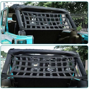 

Black Roof Net 152cmx43cm Replacement Parts For Jeep Wrangler TJ JK JL