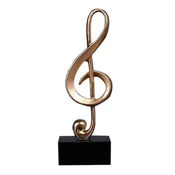 

Resin Craft Musical Notes Sculpture Home Desktop Ornament Modern Abstract Statue
