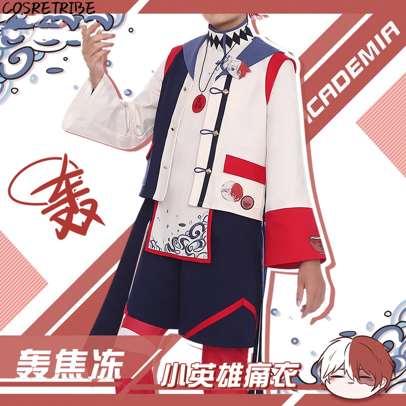 Аниме Мой герой Academy Todoroki Shoto Готическая Униформа повседневный костюм косплей костюм для мужчин Хэллоуин новинка - Цвет: Todoroki Shoto