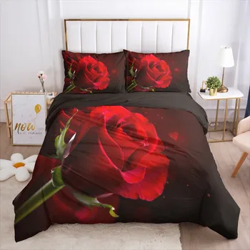 

3D Bedding Sets Flowers Design Duvet/Quilt Cover Set Bed Linen Bedding Bags Pillow Cases 173*230 230*230 265*230 Home Textile