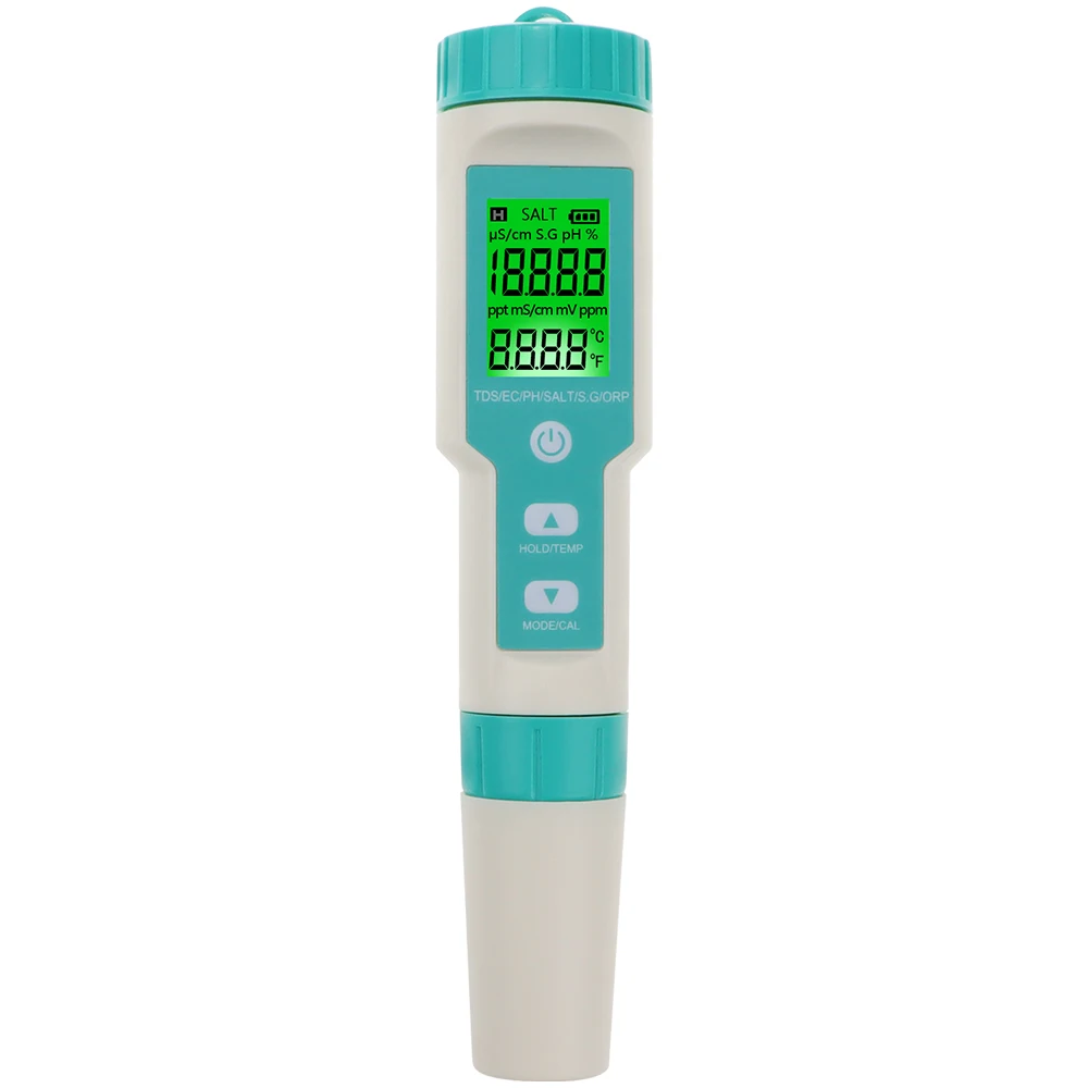 7 в 1TDS/EC/PH/SALT/S. G/ORP/Temp метр COM-600 тестер для контроля качества воды IP67 рН-метр