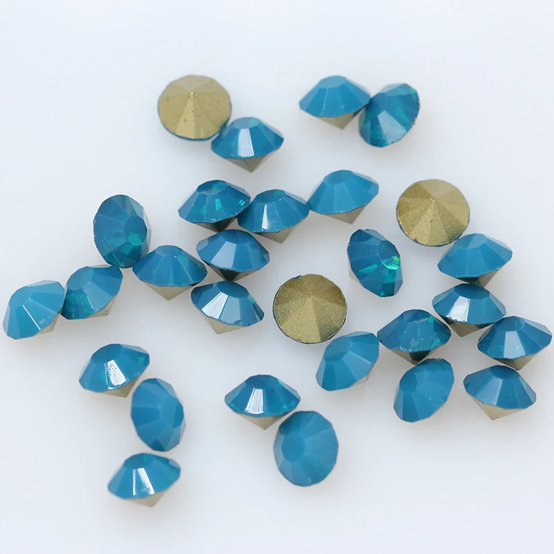 blue opal 144/36p ss38 круглый цвет с заостренным фольгированным дном Задняя стеклянная шатон СТРАЗА камень Чешский Кристалл Стразы под бриллиант ювелирных изделий - Цвет: blue opal