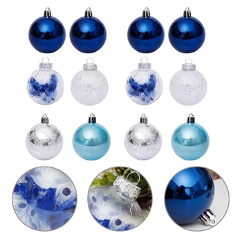 

30pcs Christmas Tree Pendant Transparent Tree Hanging Ball Set (Assorted Color)