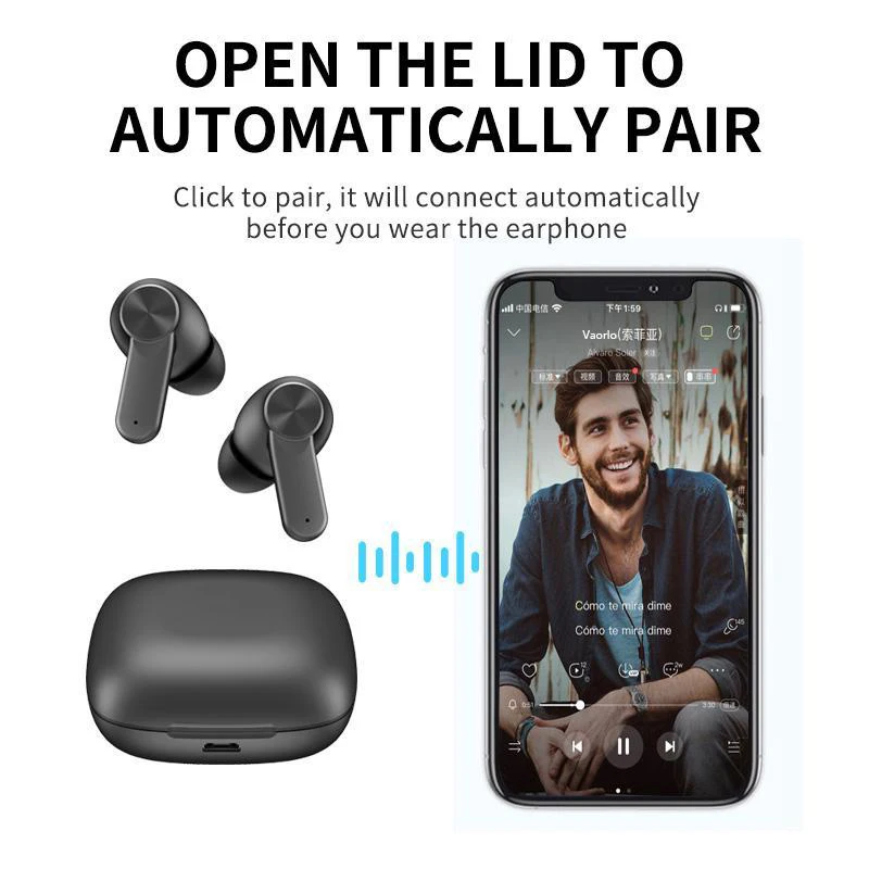 Digital Display Wireless Earphones Headphone Bluetooth 5 1 Headset Touch Control Noise Cancel HiFi For iPhone Samsung Huawei Mi