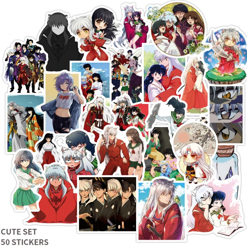 

50PCS Cartoon Anime Inuyasha Stickers Waterproof Suitcase DIY Laptop Guitar Skateboard Graffiti Decal Sticker Kid Classic Toys
