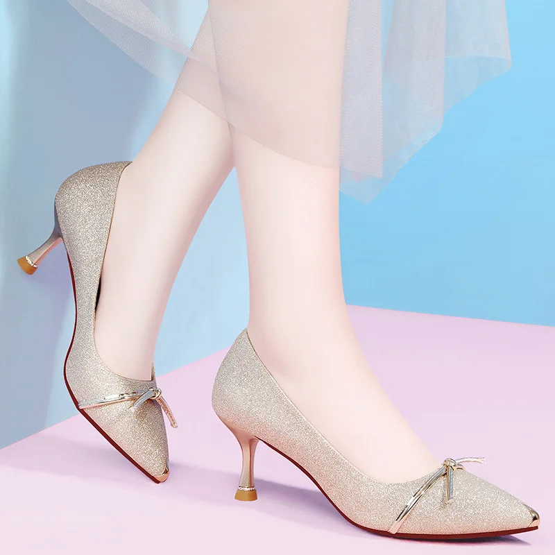 

Neb angel Women Pointed Shoes 2019 Autumn New Style Commuting Nightclub High Heel Shoes Autumn WOMEN'S Shoes Shoe Fashion