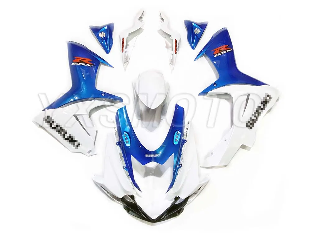 Абсолютно механический инжекторный обтекатель для Suzuki GSXR600 750 K11 2011-2013 сине-белые Обтекатели для кузова GSXR750 11 12 13 - Цвет: Синий