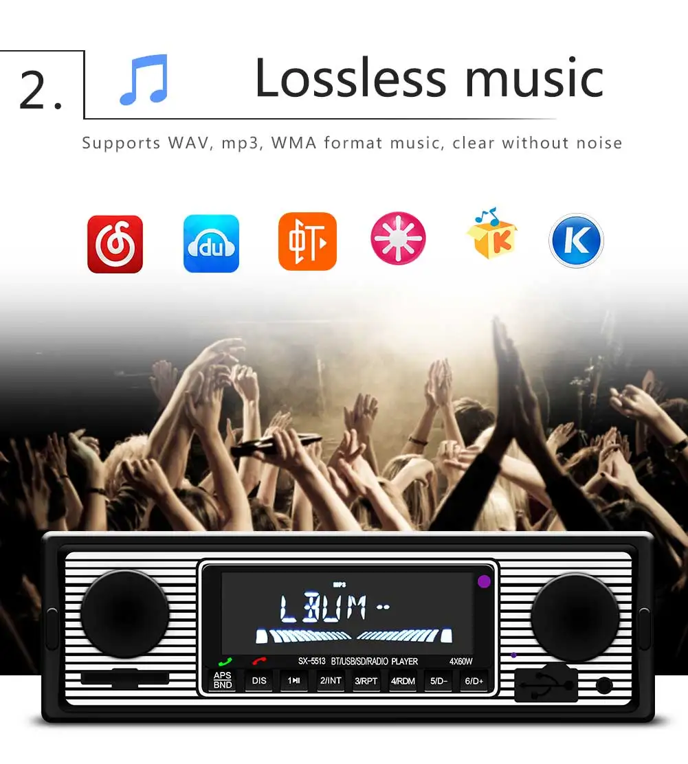 Автомобильный MP3 плеер fm модулятор Bluetooth ЖК дисплей музыка винтажное аудио USB