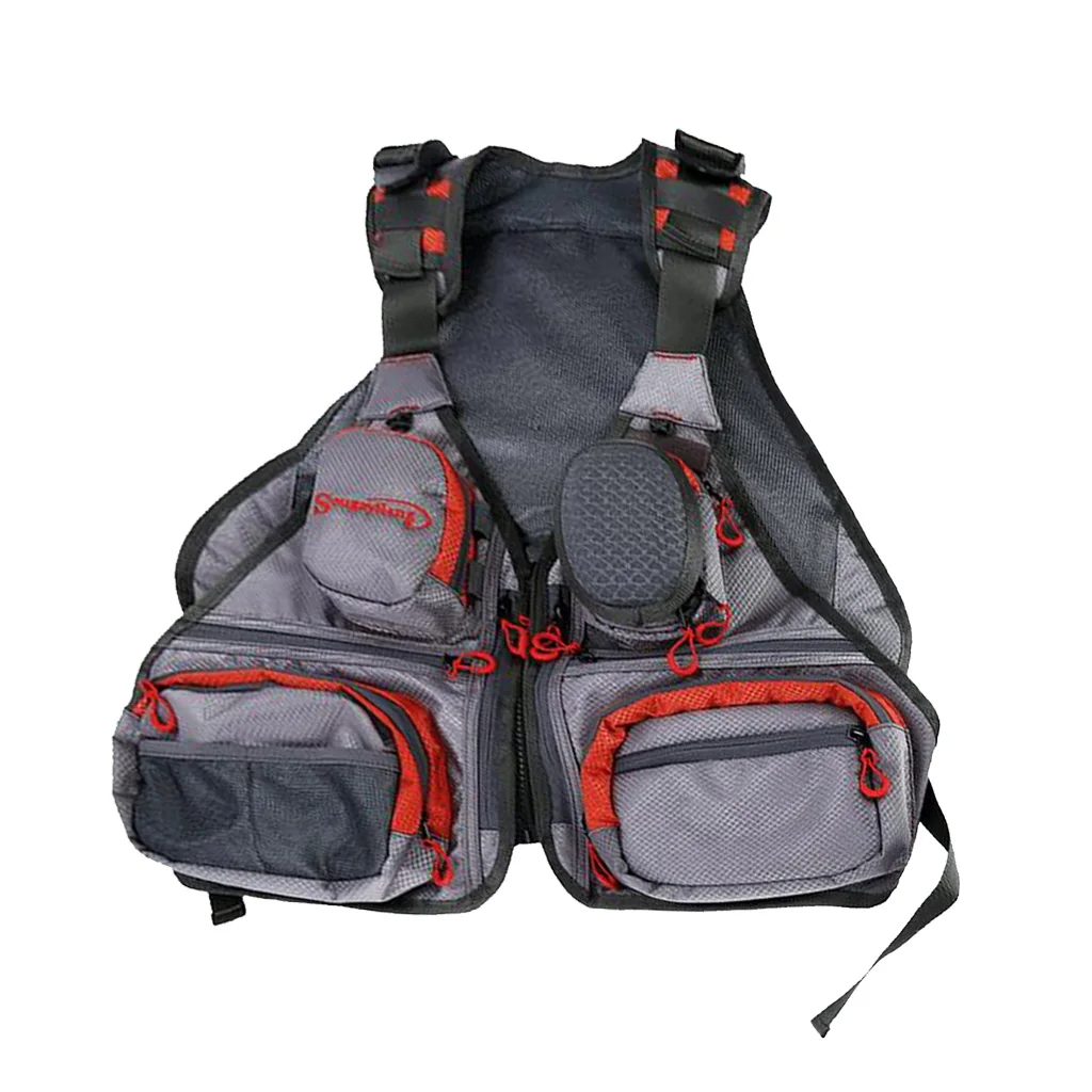 Adjustable Belt Fishing Vest Multi-Pocket Mesh Waistcoat for Hunting Camping