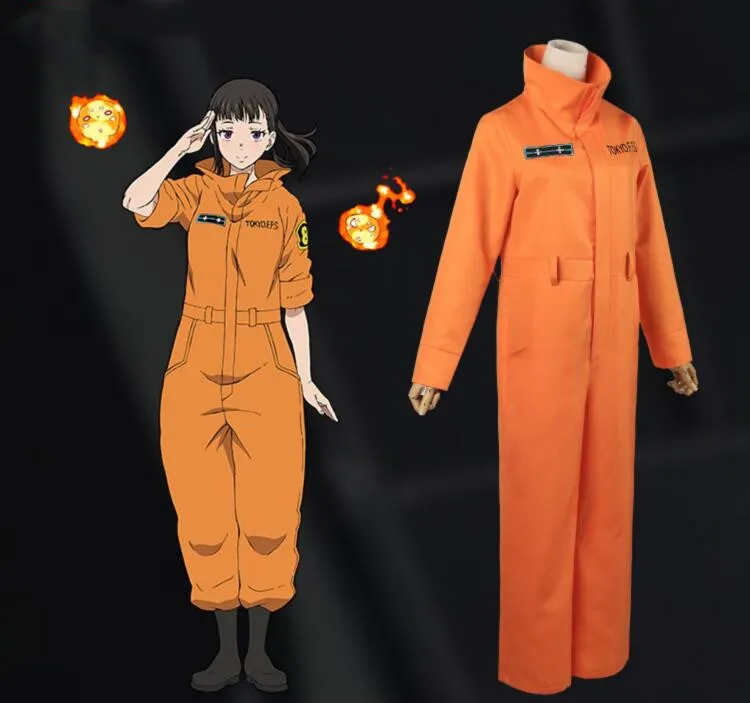 Anime Fire Force Maki Oze Fire Suit Cosplay Costume for Sale