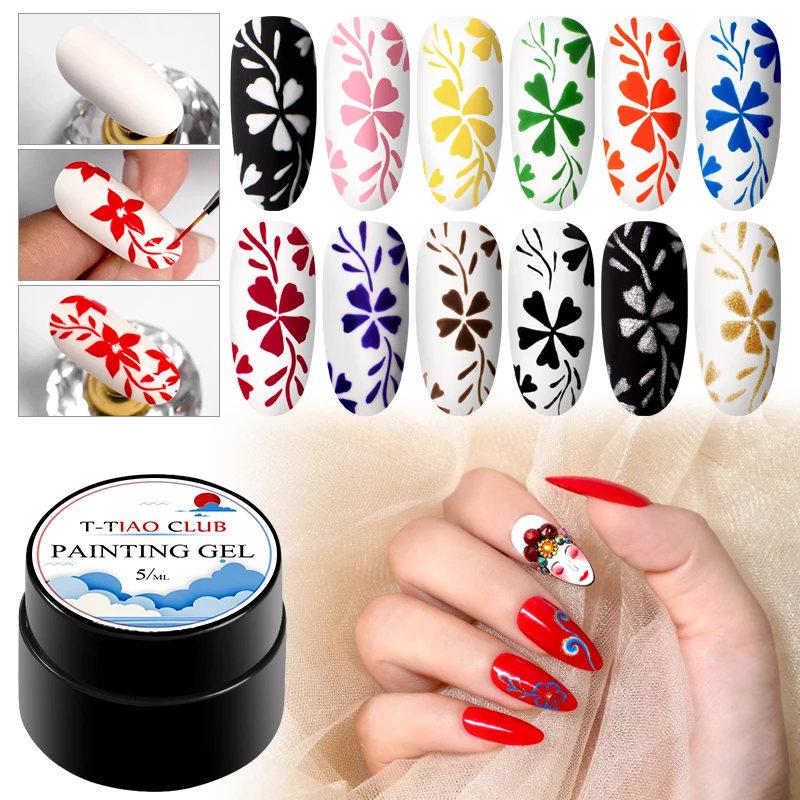 

T-TIAO CLUB Web Painting Nail Spider Gel Emboss Carving Creative Wire Drawing Nail Gel Polish Spider Gel Nail Art UV Gel Varnish