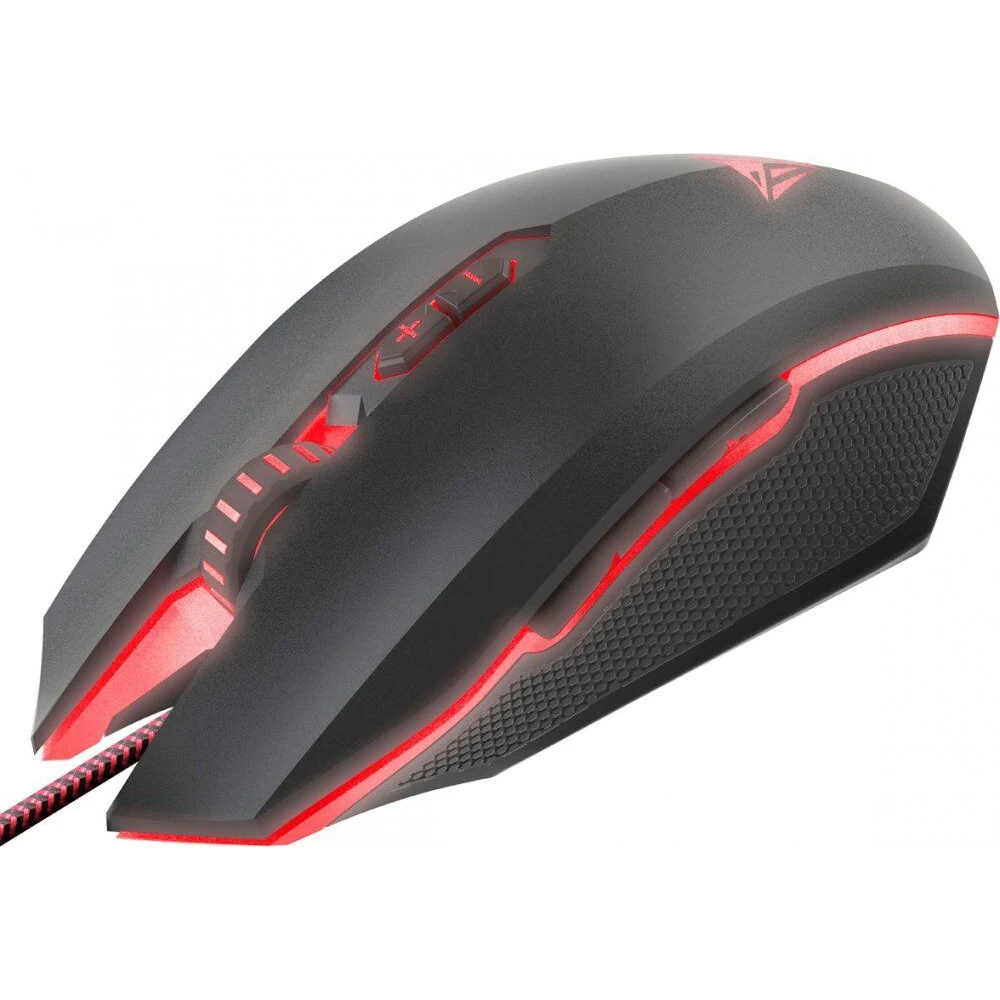 Мышь Patriot Viper V530 оптическая, проводная, 4000 dpi, USB, подсветка красная, цвет: черный