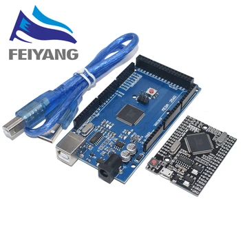 

MEGA2560 MEGA 2560 R3 (ATmega2560-16AU CH340G) Pro mini MEGA2560 AVR USB board Development board MEGA2560 with Cable for arduino