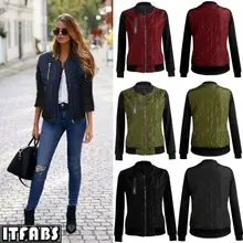 Модная женская повседневная куртка, авиационная куртка на молнии, Байкерская Повседневная Верхняя одежда в стиле панк