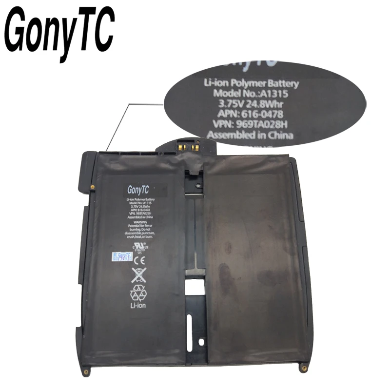 Gonytc-bateria Original de 3.75v para Apple Ipad 1ª Geração A1315 A1219 A1337 Série 6160448 Laptop Genuíno - Imagem 3