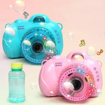 

Bubble Blowing Camera Toy for Kids Soap Bubble Machine Electric Music Light Outdoor Toy
